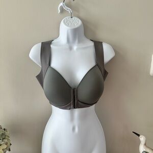 Front Close Ultimate Lift Wide Strap Bra XL Gray